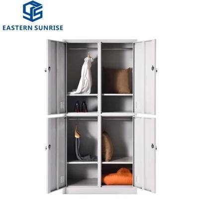 Four Layers Simple and Convenient Double Door Storage Wardrobe