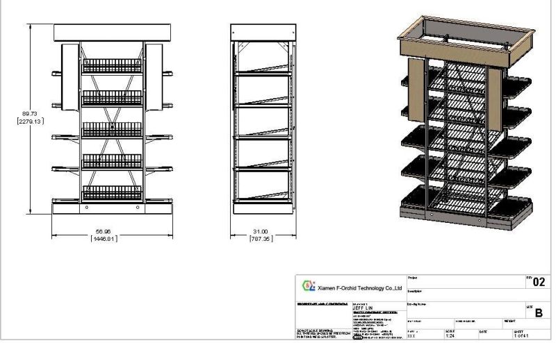 Supermarket Used Free Standing Wood Display Racks for Sales