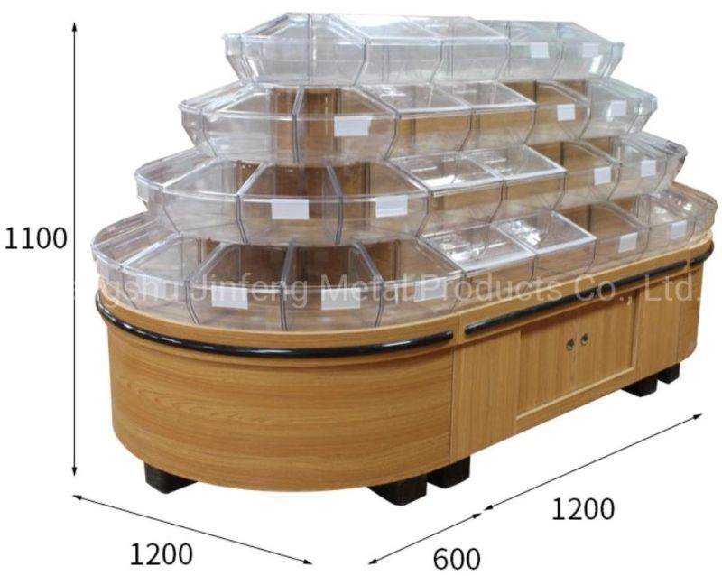 Supermarket Wooden Shelf Multi-Function Display Racking for Snacks