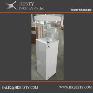 Jewelry Tower Display Showcase with LED Light