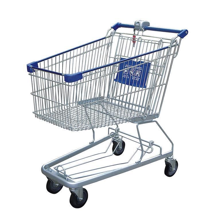 2021 Newest Wholesale Supermarket Metal Foldable Shopping Trolley Cart