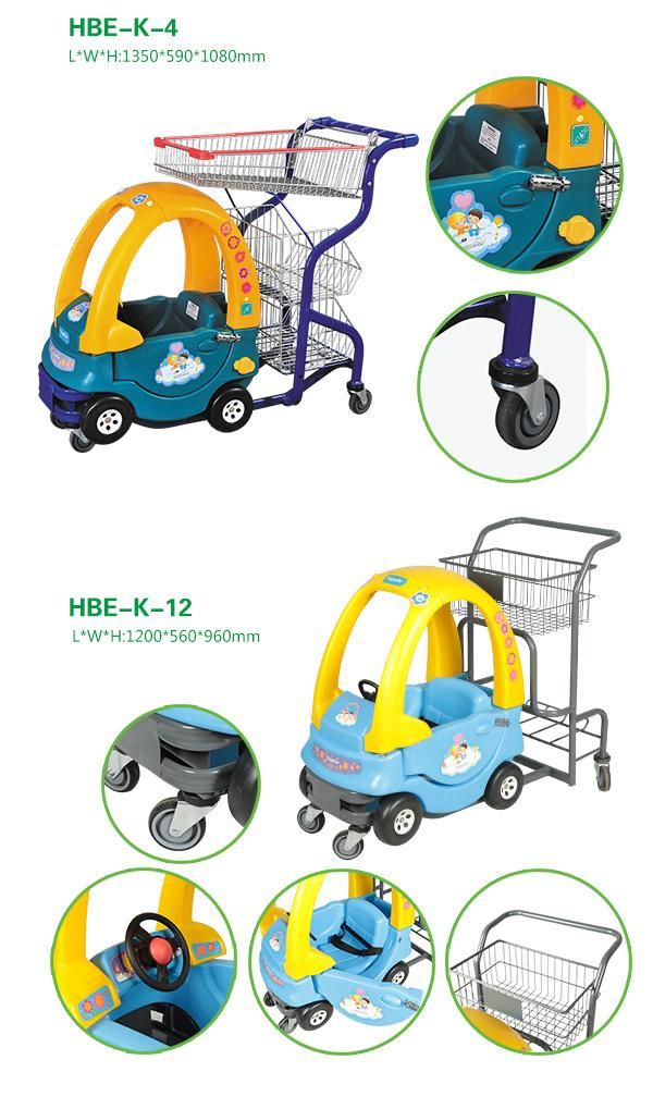 Powder Coating Children Use Kid Shopping Trolley Cart