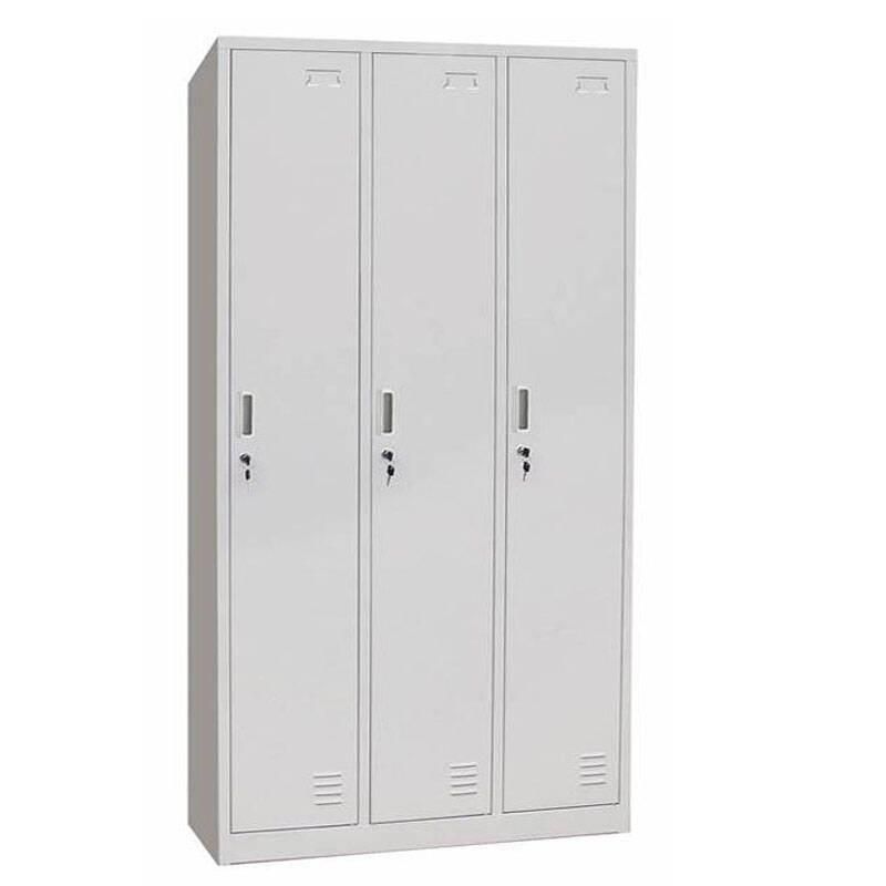 Three Tier Metal Steel Storage Cabinet Wardrobe Locker
