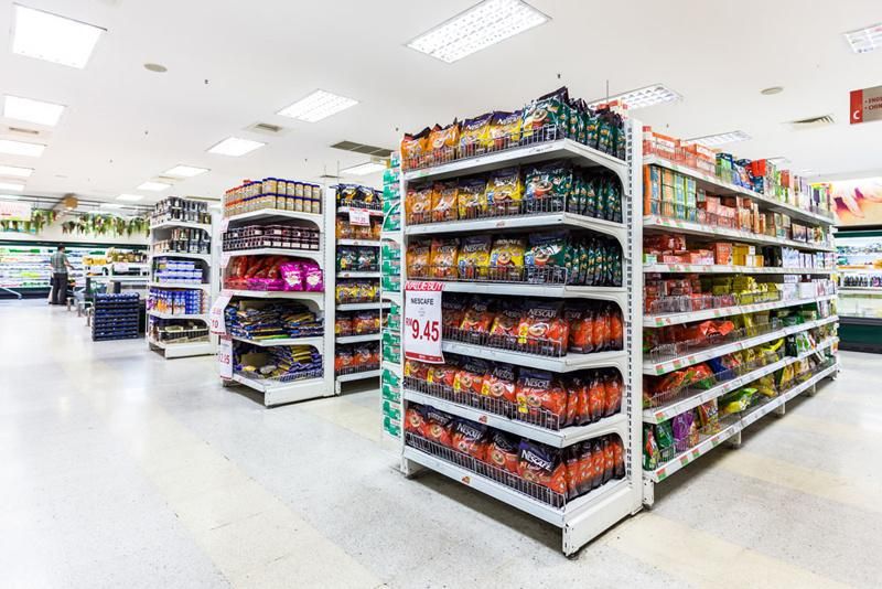 Normal Back Hole Type Supermarket Display Shelf