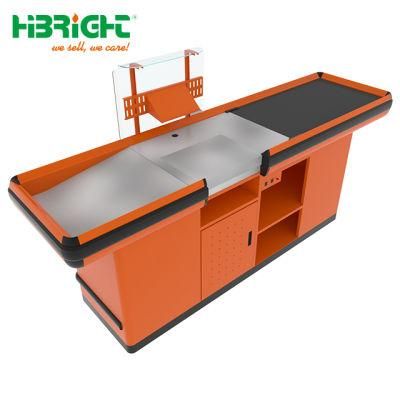 Checkout Counter with Electric Belt for Supermarket