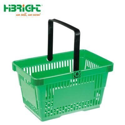 Wholesale Flexible Handheld Orange Pink Small Cute Plastic Supermarket Shopping Basket for Shops