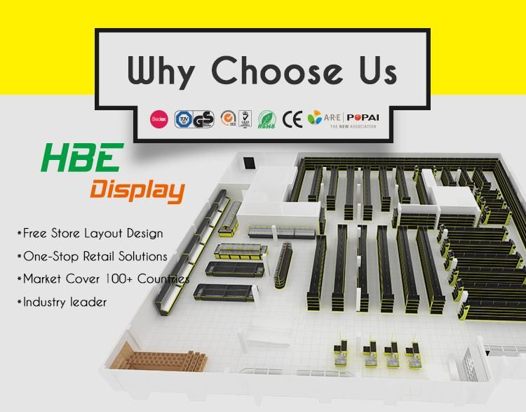 Metal Shelving Units Function and Store Usage Checkout Counter for Convenience Store