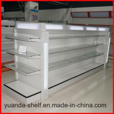 Supermarket Cosmetics Display Shelf with Glass Board