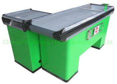 Supermarket Equipment Checkout Counter Metal Cashier Table