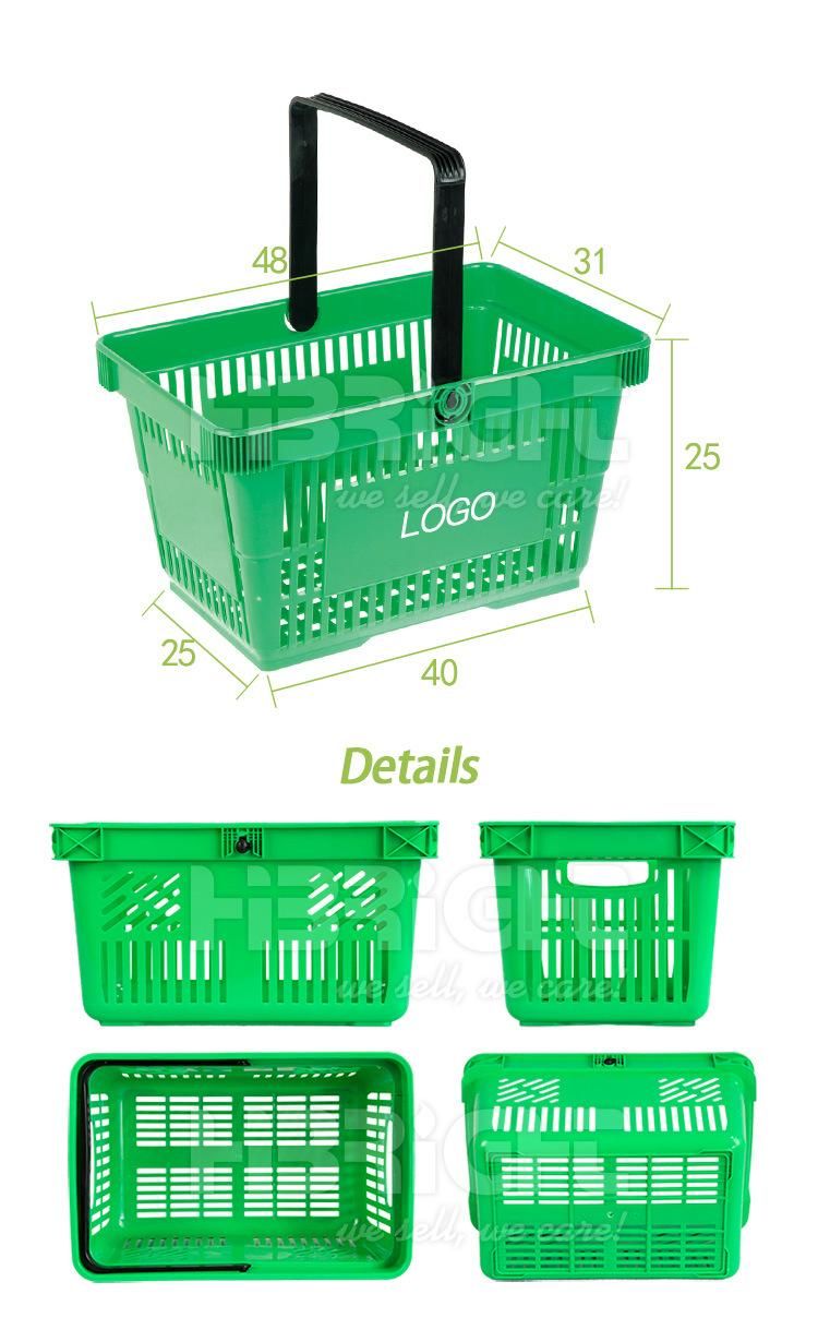 Grocery Baskets Supermarket Plastic Shopping Basket