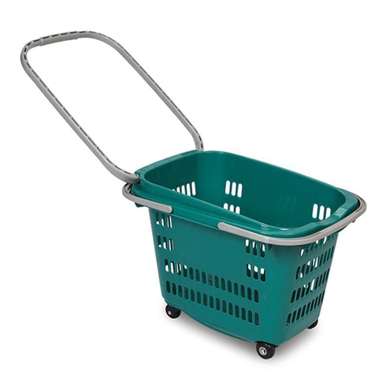 Professional Supermarket Shopping Basket Wheels Shopping Basket with Handle Wheels for Sale