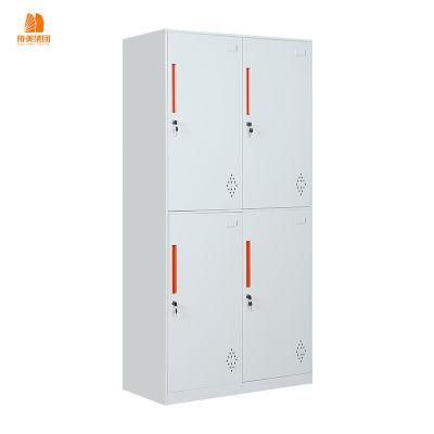 Changing Room Metal 4 Door Storage Clothes Locker Wardrobe