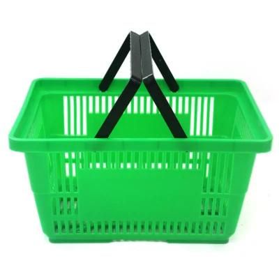 Factory Produced Sturdy Handle Plastic Portable Leak Shopping Basket