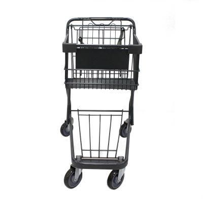 2021 Metal and Plastic Shopping Trolley for Supermarket Equipment Metal Grocery Carts