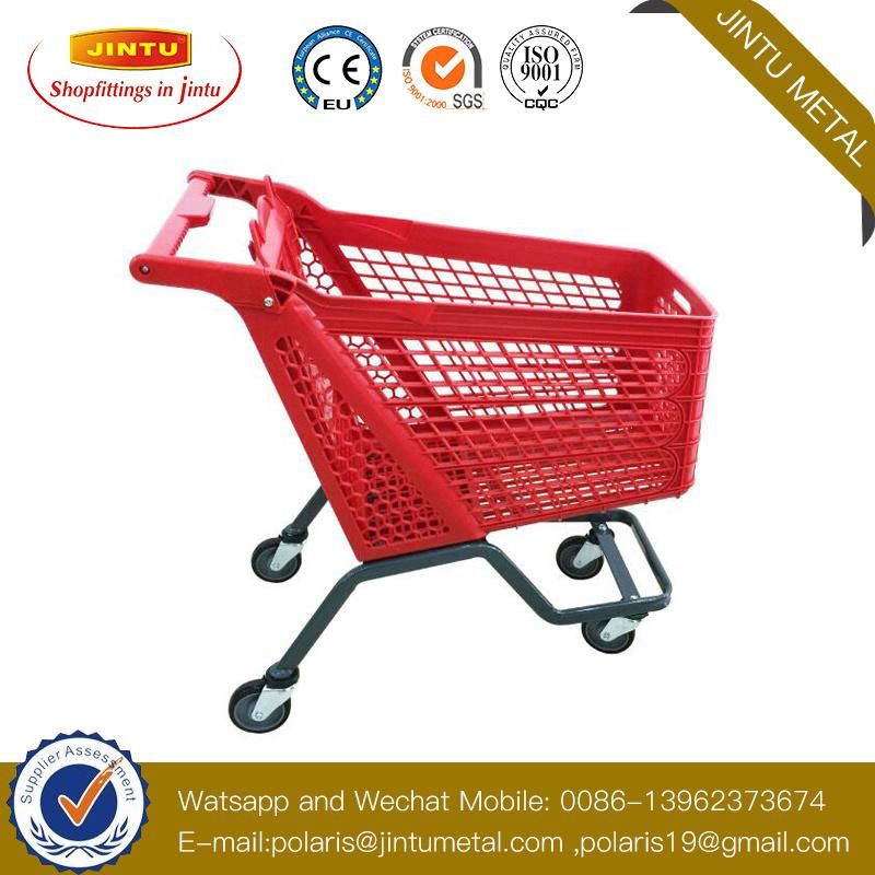 China Plastic Shopping Cart Trolley Manufacturer