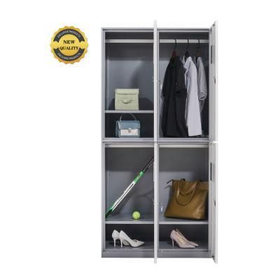 School Student Locker Bag Storage Cabinet Metal Dressing Cabinet 4 Door Steel Hostel Locker