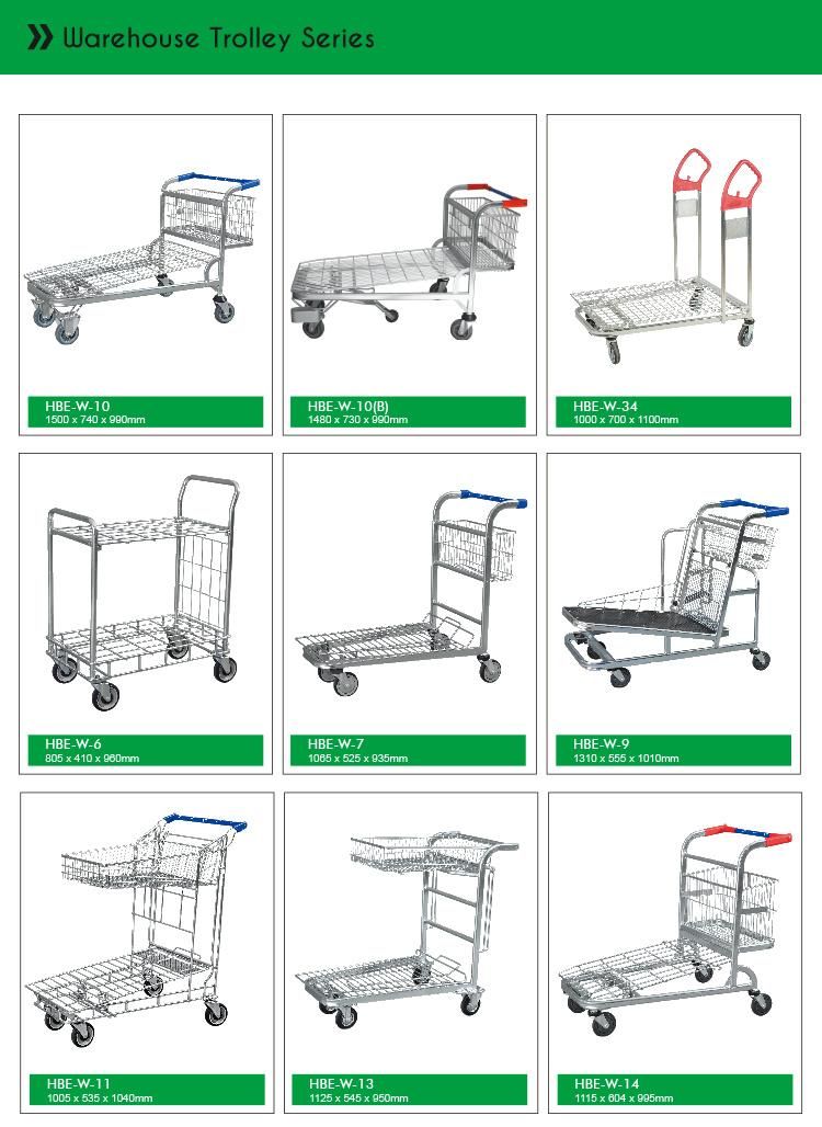 Supermarket Platform Warehouse Cargo Trolley