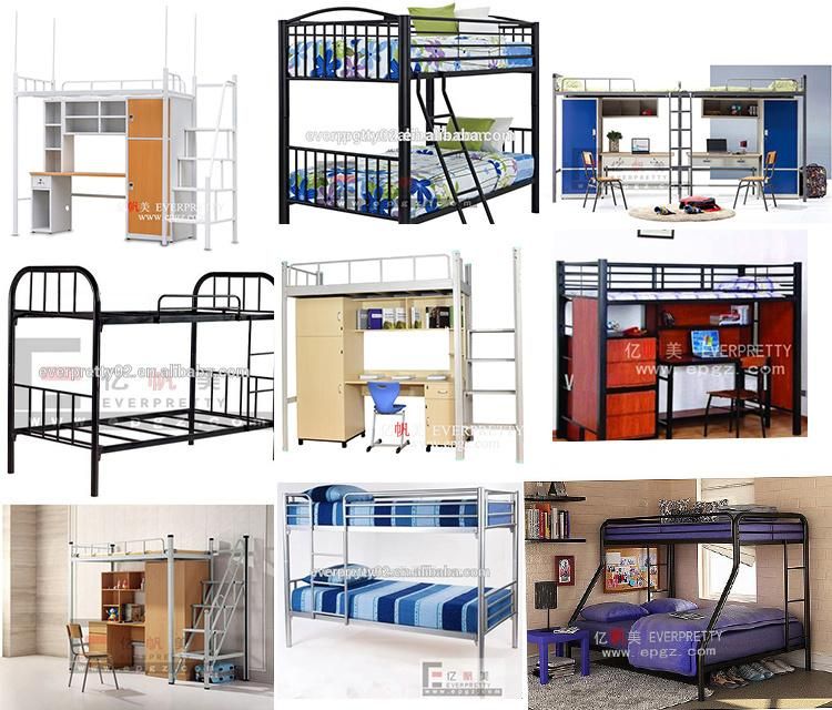 Hot Sale Student Dormitory Bunk Bed with Desk and Wardrobe