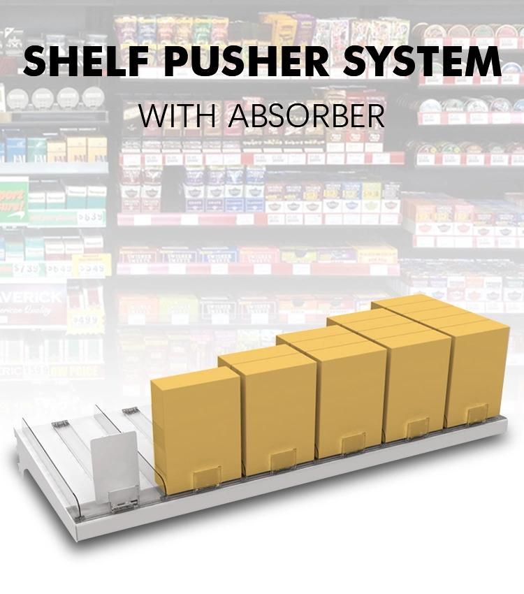 Cigarette Drink Uniform Speed Store Grocery Shop Shelf Pusher System