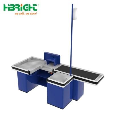 Supermarket Design Cashier Table with Conveyor Belt