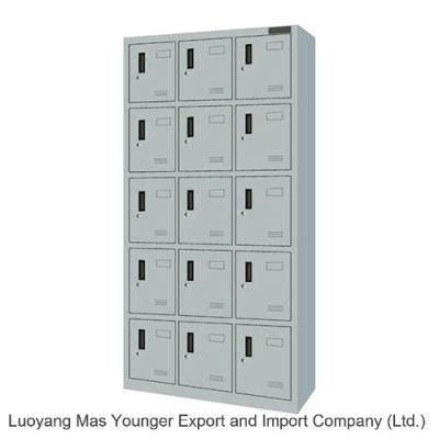 High Quality Furniture Kd Structure 15 Doors Metal Locker