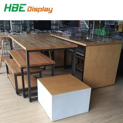Fashionable Retail Clothes Rack Shop Fittings Wooden Clothing Store Fixtures