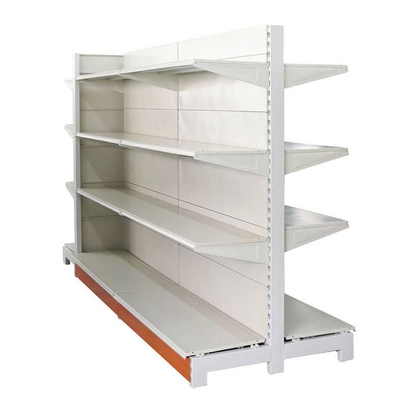 New Solid Grain Design for Fruit Gondola Supermarket Wood Shelf