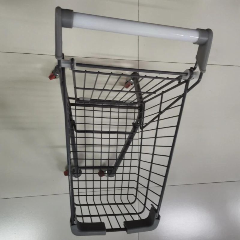 Cheap Supermarket Grocery Retail Store Stroller Trolley with Small Flag