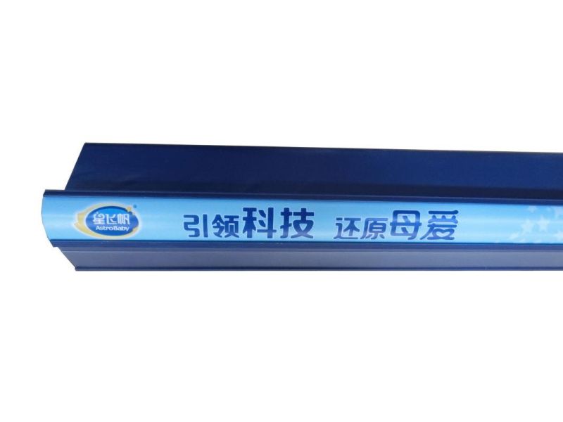 Blue PVC Plastic Shelf Talker Data Strip