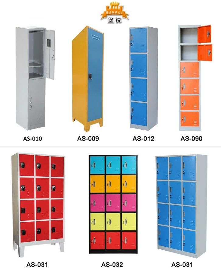 Fas-009 Single Door with Hanging Rod & Shelves Steel Clothes Cabinet Wall Locker