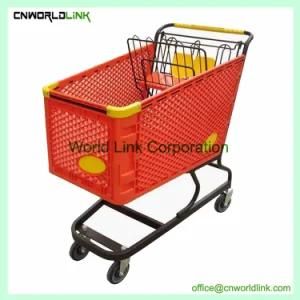 Zinc Plated Supermarket Shopping Trolley Cart for Sale