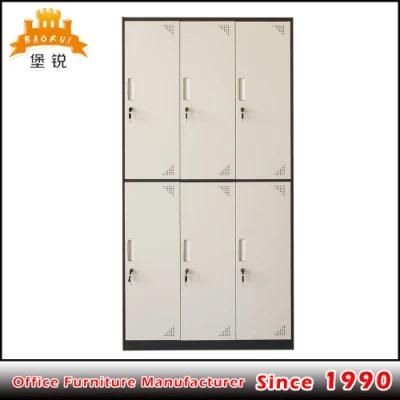 Cheap 6 Door Metal Cupboard Cloth Storage Steel Wardrobe