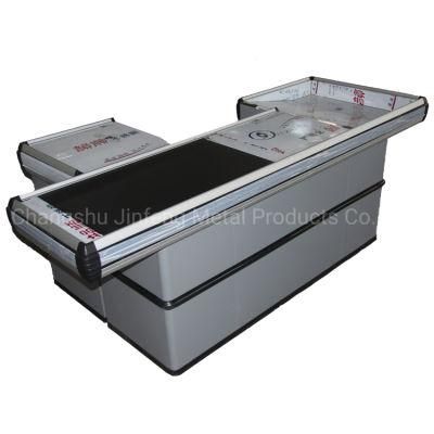 Supermarket and Store Shop Mall Automatic Checkout Counter with Conveyor Belt for Retail