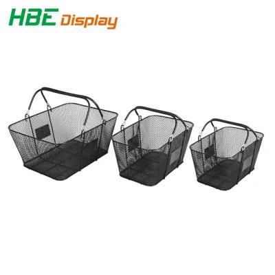 Shopping Chrome Wire Mesh Basket with Double Handle