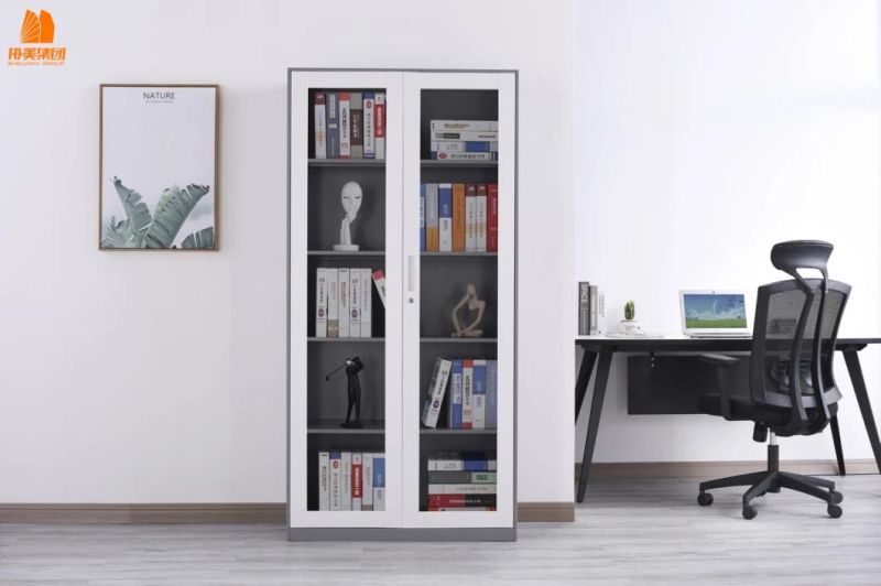 Glass Door Office Furniture File Cabinet for Display
