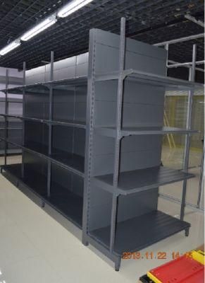 Double Sided Supermarket Rack Shelf Heavy Duty Style Shelf