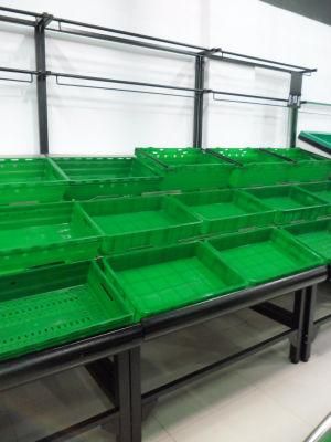 Supermarket Vegetable and Fruit Display Stand with Baskets