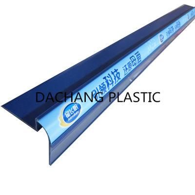 Blue PVC Plastic Shelf Talker Data Strip