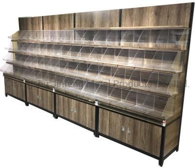 Wooden Retail Store Display Shelving System Supermarket Wooden Shelves /Shopping Mall Display Rack