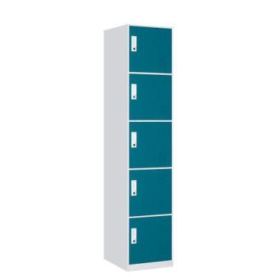 Space Saving Metal Furniture 5 Tier Locker Luggage Steel Locker/Wardrobe for Gym School