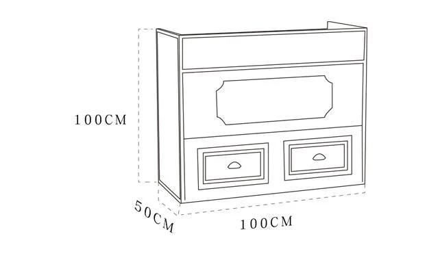 Boutique Clothing Shop Modern Retail Cash Desk Multifunctional Store Cashier Counter Table Checkou Counter for Sale