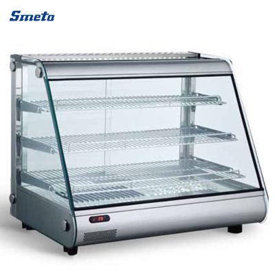 33inches Width Counter Top Glass Food Warmer Display Showcase
