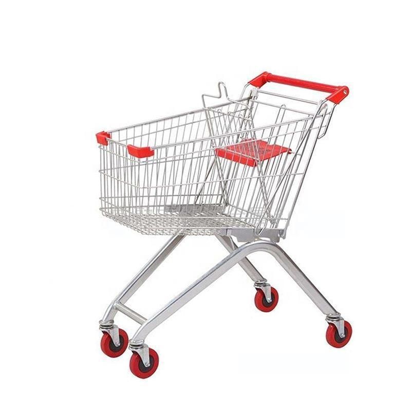 Supermarket Shopping Trolley Store Shopping Cart Hand Push Cart for Shop