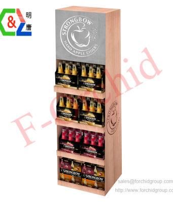Wooden 4 Tiers Display Rack for Wine Case