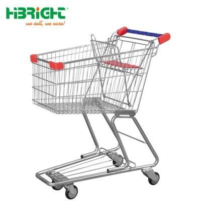 Supermarket Shopping Cart Chromed Hand Trolley