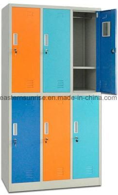 Changing Room/Bathroom 6 Door Metal Steel Locker/Wardrobe/Cabinet