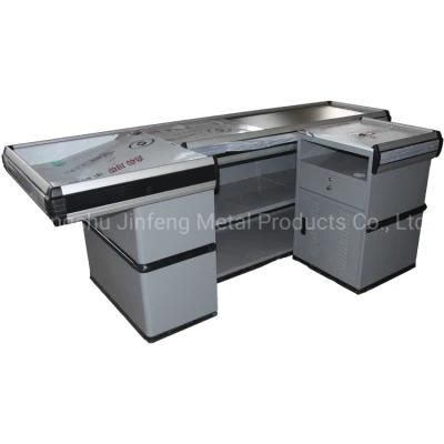 Supermarket and Store Automatic Checkout Counter with Conveyor Belt for Retail