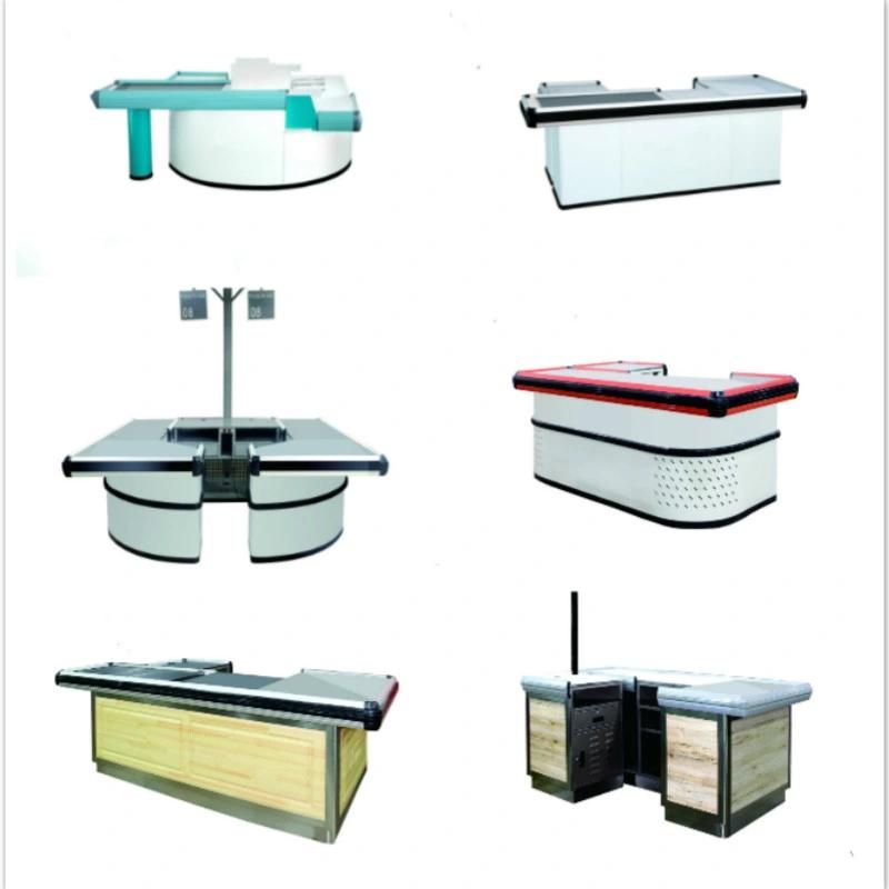 Supermarket Shopping Mall Steel Cashier Money Cash Desk Checkout Counter