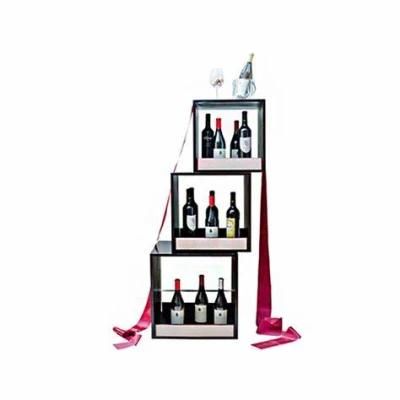 Metal 3 Cubes Display Rack Stand for Wine