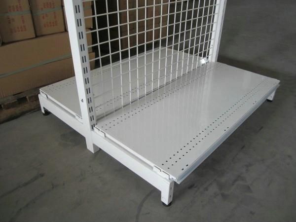 Supermarket Shelves with Wire Mesh Back Panel for Sale